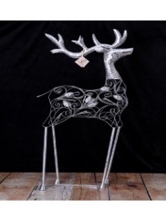 Silver Reindeer Hollow 40.5 x 13 x 98cm